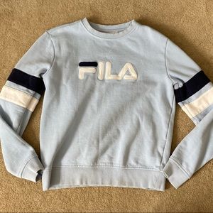 fila blue crewneck